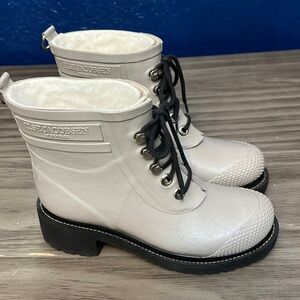ILSE JACOBSEN HORNBAEK GRAY SHORT RUNBER BOOTS 36= 6